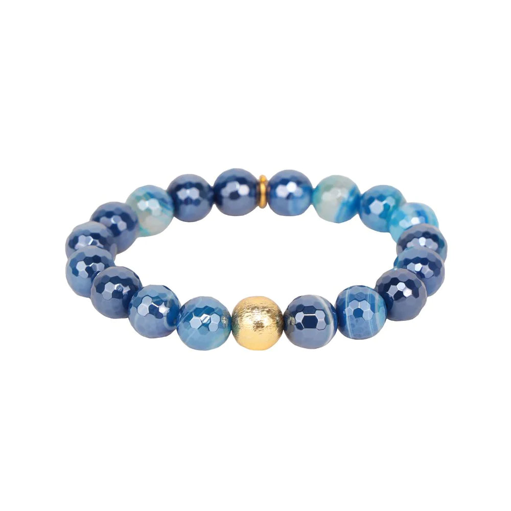 Budhagirl Sapphire beaded bracelet