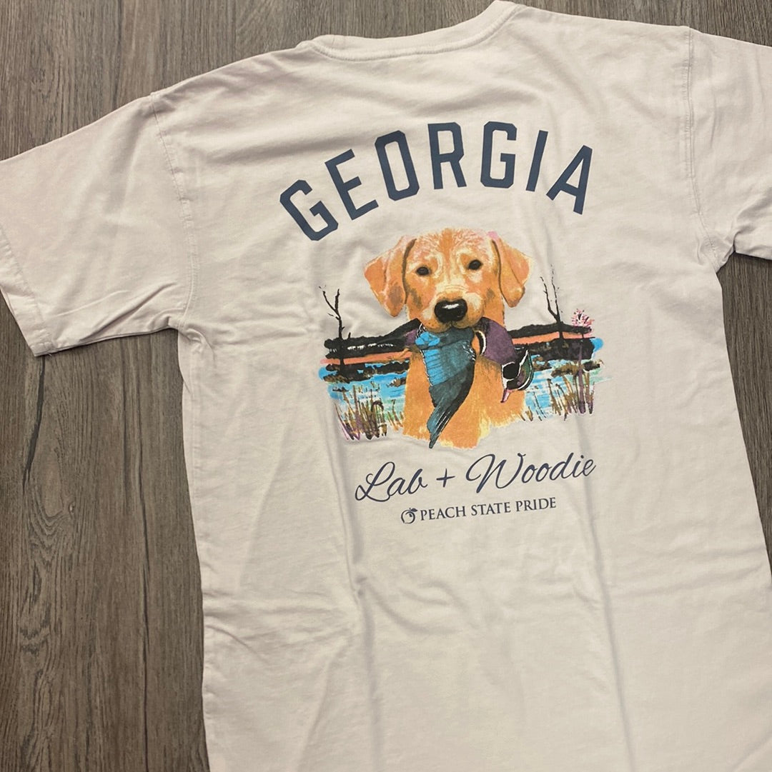 Peach State Pride Lab And Woodie T Shirt Purple Door Commerce