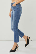 Risen Jeans cropped relaxed skinny jeans in medium wash