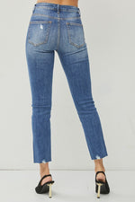 Risen Jeans cropped relaxed skinny jeans in medium wash