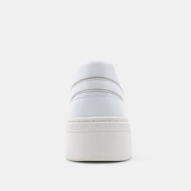 shu shop white satine platform sneakers
