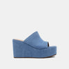 Shu shop Ilaria denim platform wedge sandals