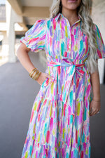 trending colorful spring maxi dress