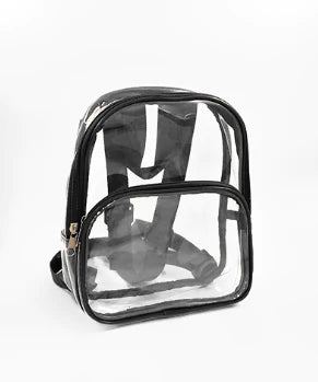 clear mini backpack purse Clear And Black Mini Backpack