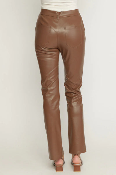 Leather pants (Brown) for women, Buy online