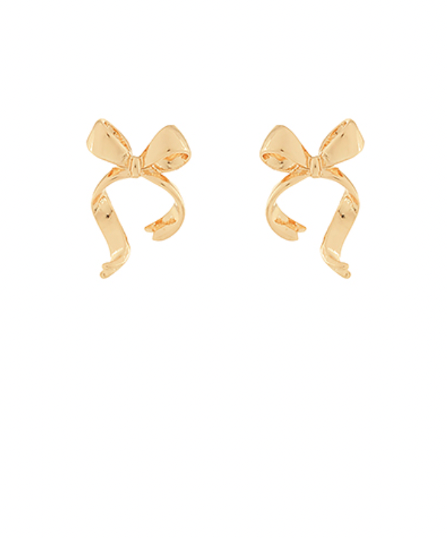 GOLD bow earrings