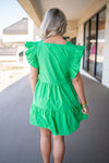 Brighter Days Green Tiered Dress