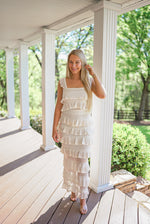 ivory midi skirt set for bridal showers