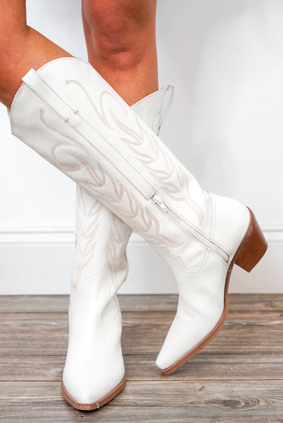 Matisse Agency Ivory Western Boot Cowgirl Boots Purple Door