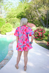 tropical paradise printed shorts set