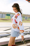 queen of sparkles ballpark food sweatshirt