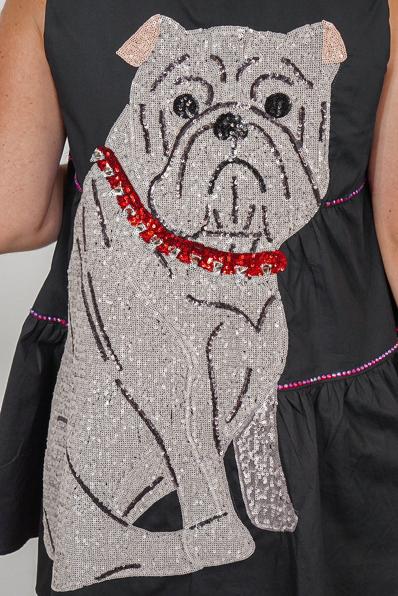 queen of sparkles sequin bulldog dress
