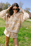 queen of sparkles gold tiger sweatshirt sequin