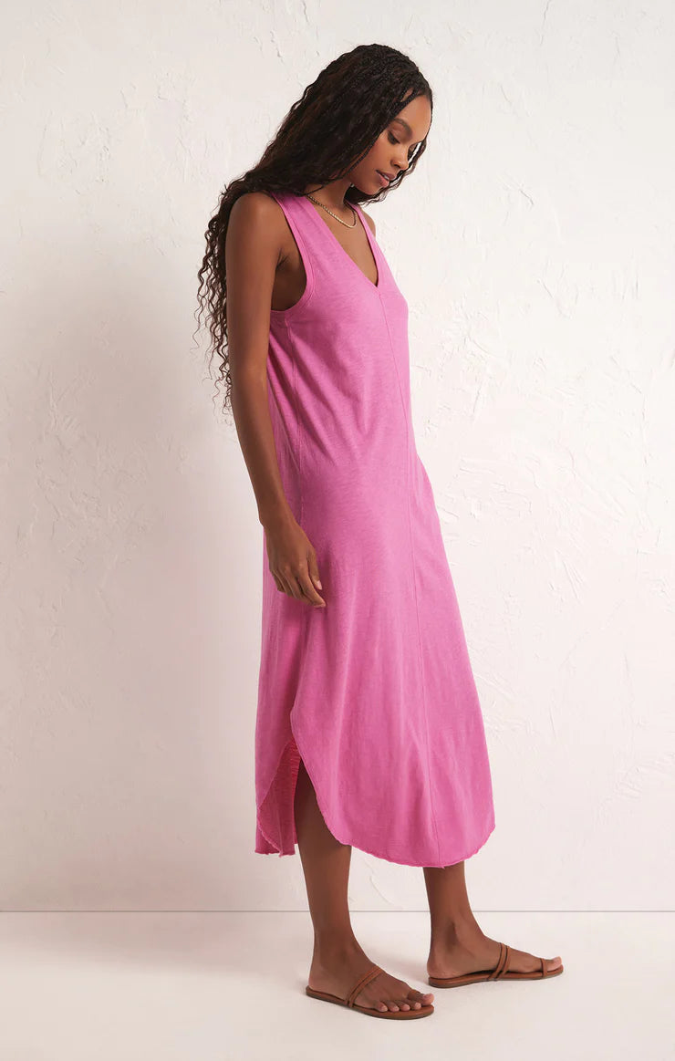 z supply reverie dress pink