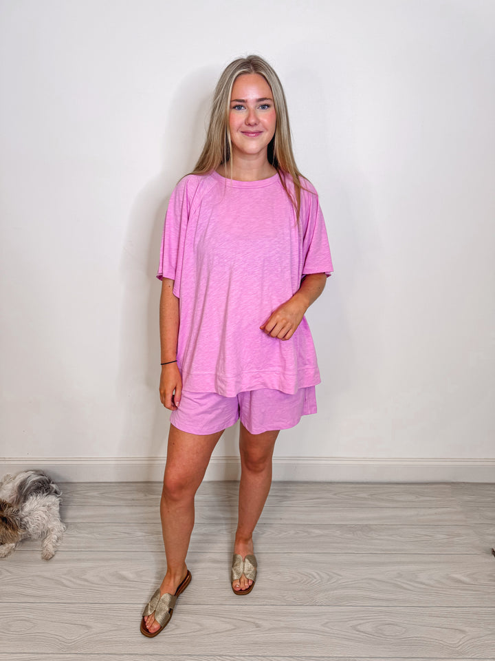 women's comfy mauve 2 piece lounge set