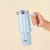 the darling effect blue floral fancy tumbler 40 oz