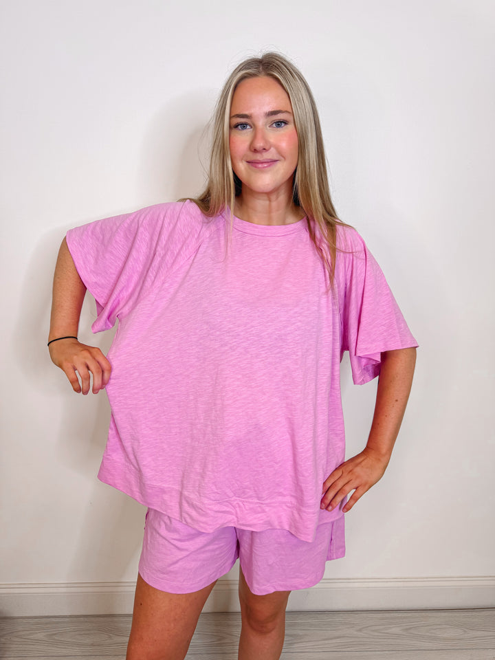 women's comfy mauve 2 piece lounge set