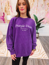 Purple Door Corded Purple Sweatshirt