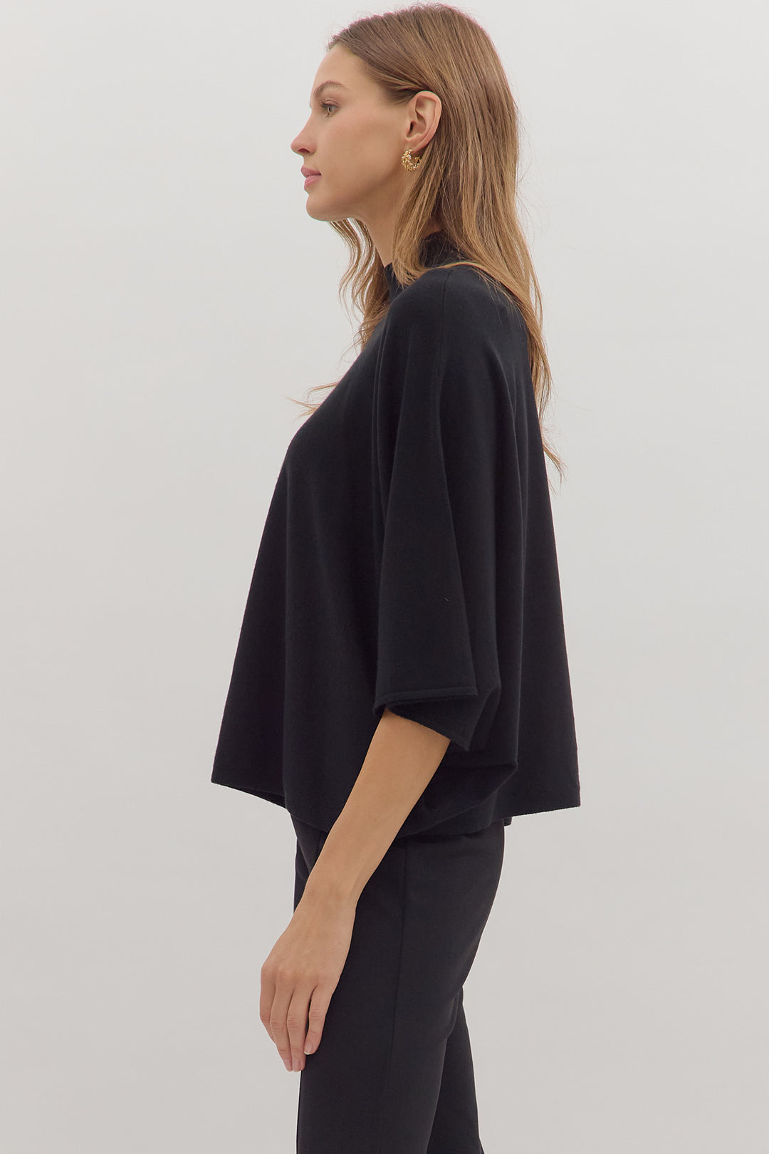 black dolman sleeve entro top other side