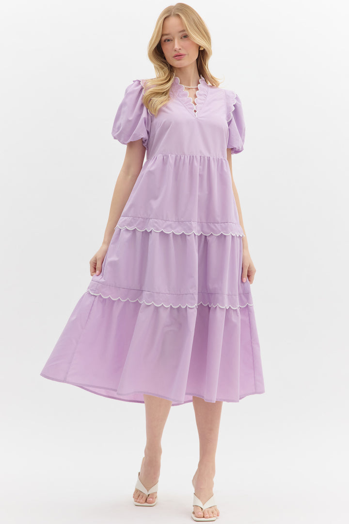 Entro lavender midi dress