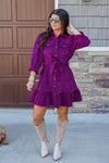 Violet Purple Autumn corduroy dress