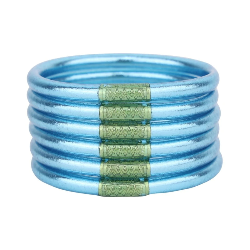 Budha Girl Azure blue all weather bangle bracelets