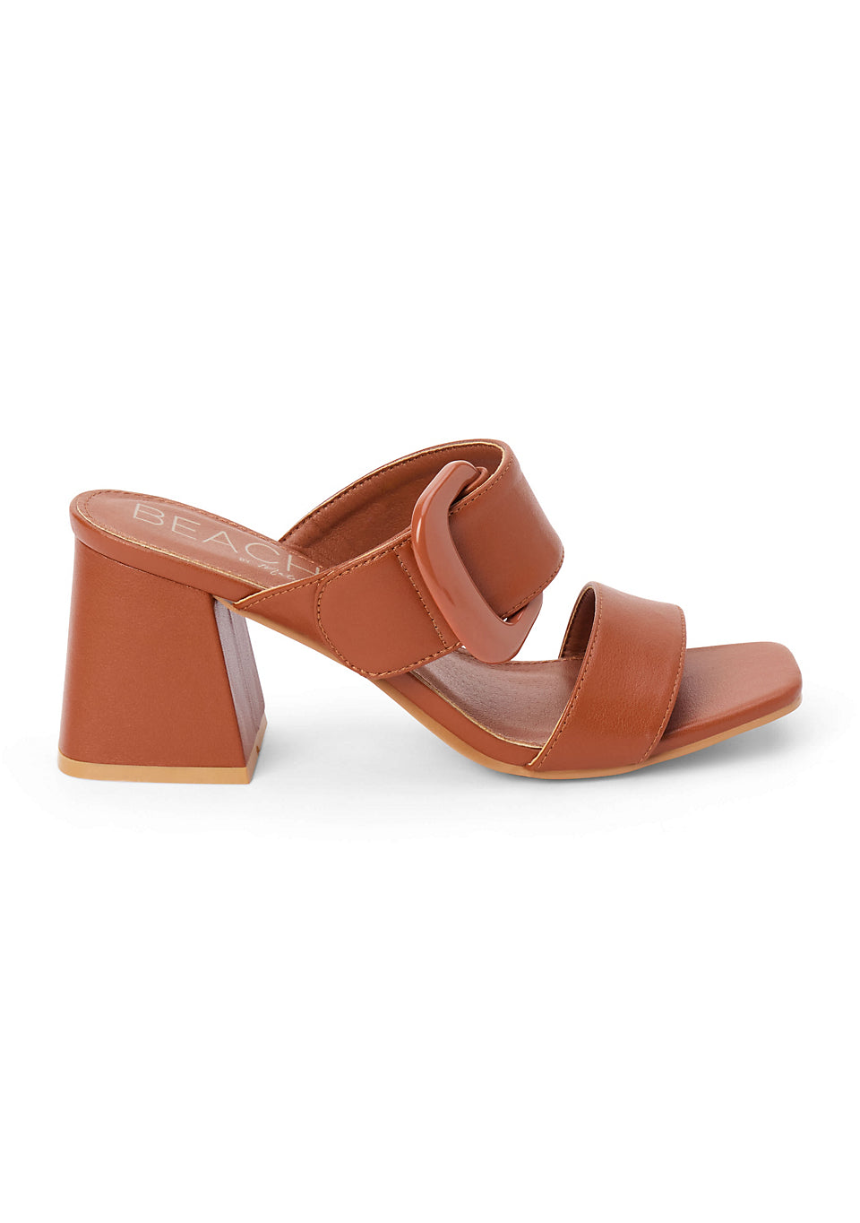 women's Matisse cognac double strap heels