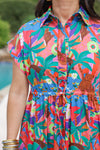 women's high end tropical summer maxi dress