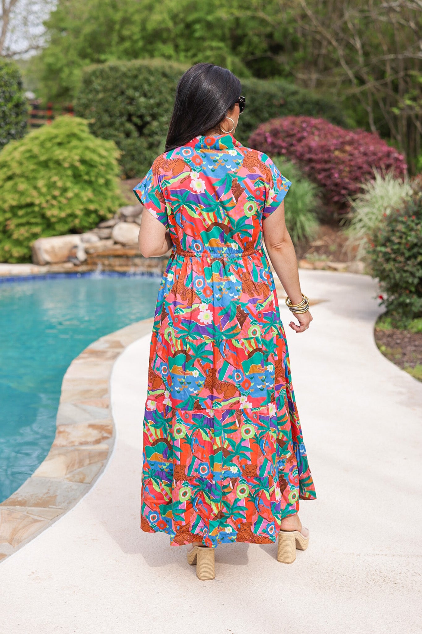 Coral Multicolor Maxi Gianna Dress | Purple Door | Briton Court