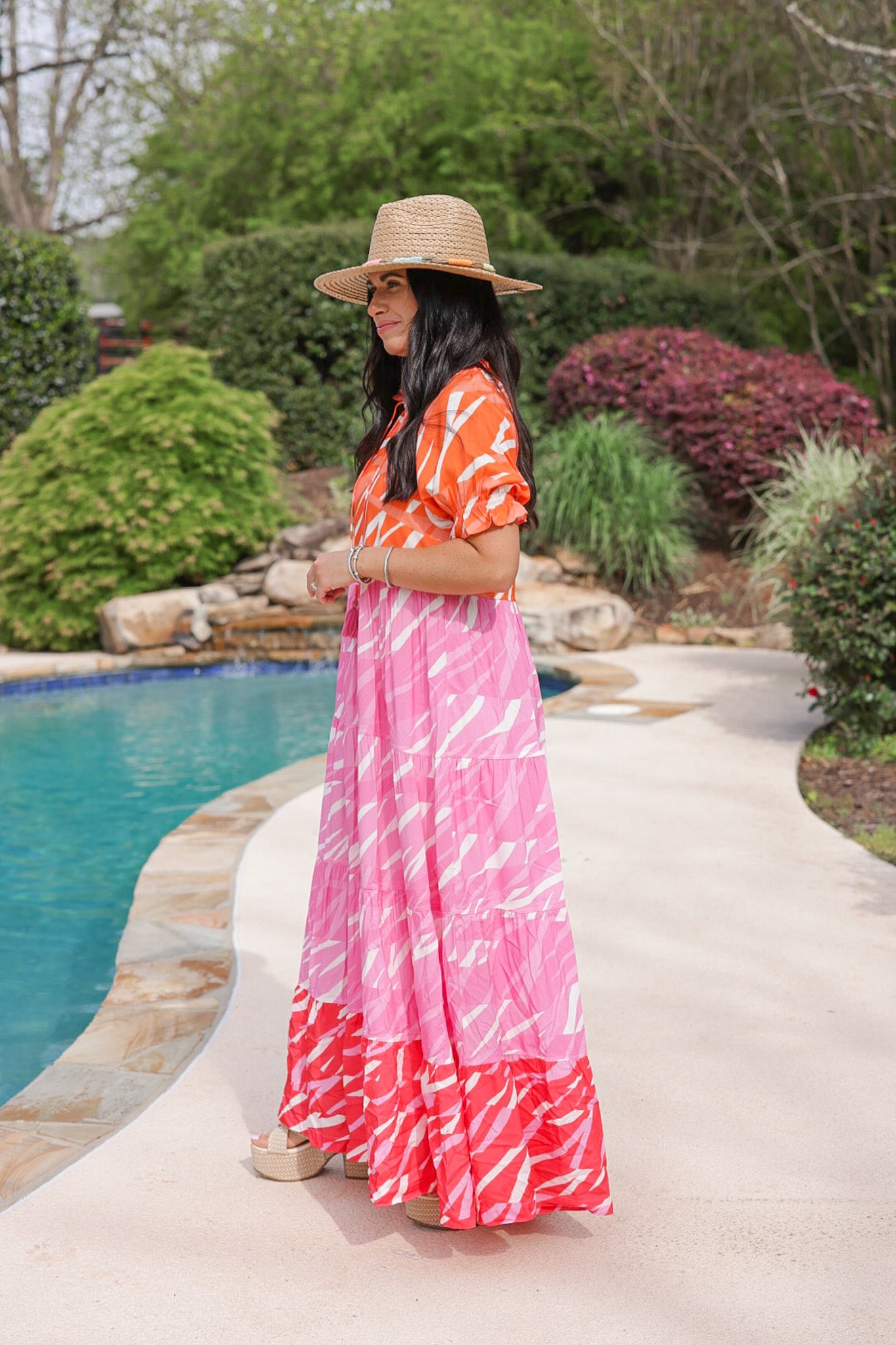 Bright Rose Sadie Zebra Maxi Dress | Purple Door | Briton Court