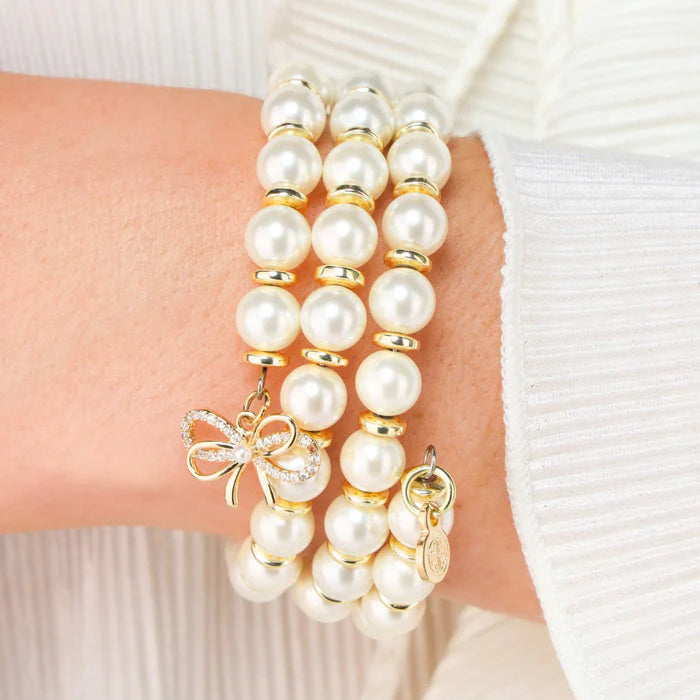BudhaGirl White Pearl Wrap Bracelet