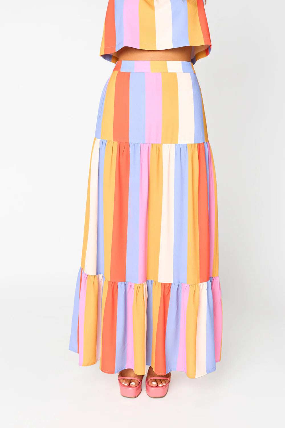 Buddy love cookie maxi skirt stripped  set in pool boy