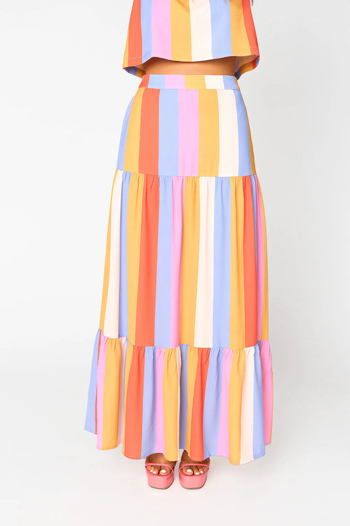 Buddy love cookie maxi skirt stripped  set in pool boy