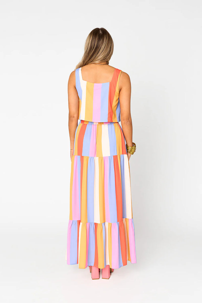 Buddy love cookie maxi skirt stripped  set in pool boy
