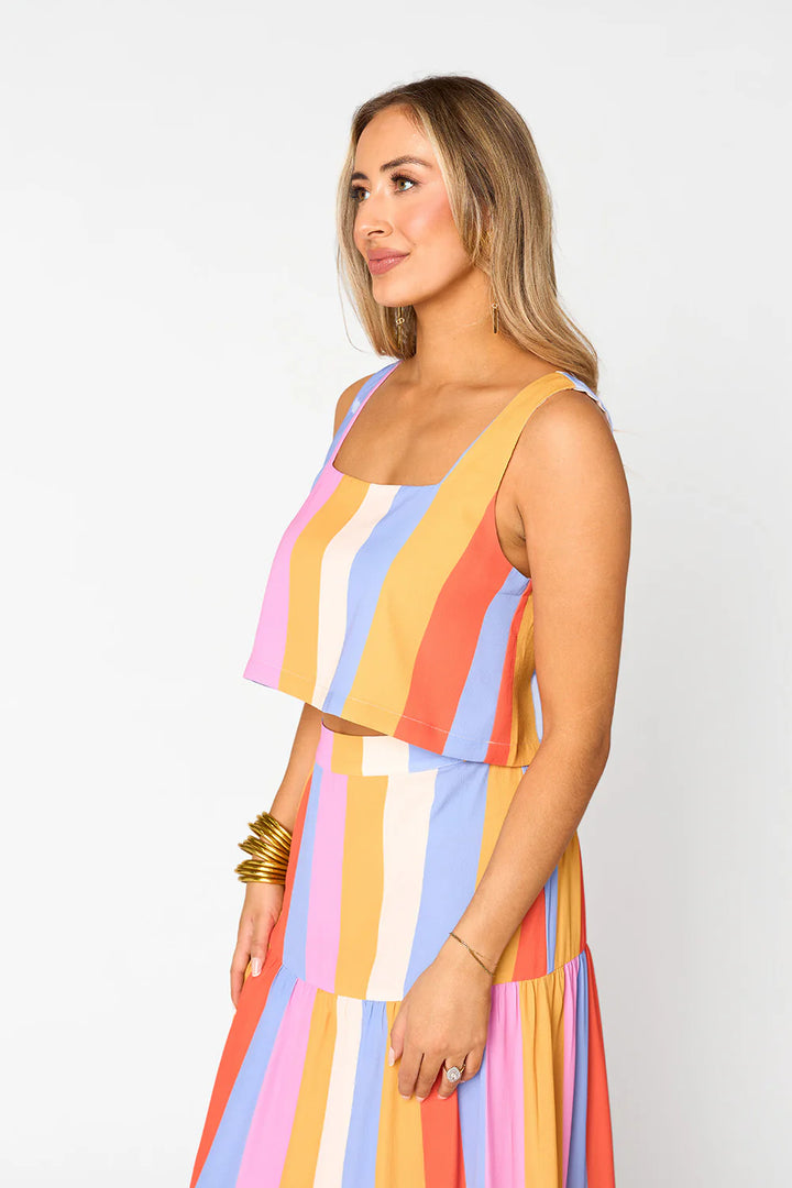 Buddy love cookie maxi skirt stripped  set in pool boy