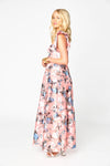 Buddy Love Lilly sweetheart neckline maxi dress in Sweet talkin floral peach print