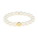 Budagirl Mala white pearl beaded bracelet. 