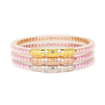Budha girl Pietal Pink three queens bangle bracelets