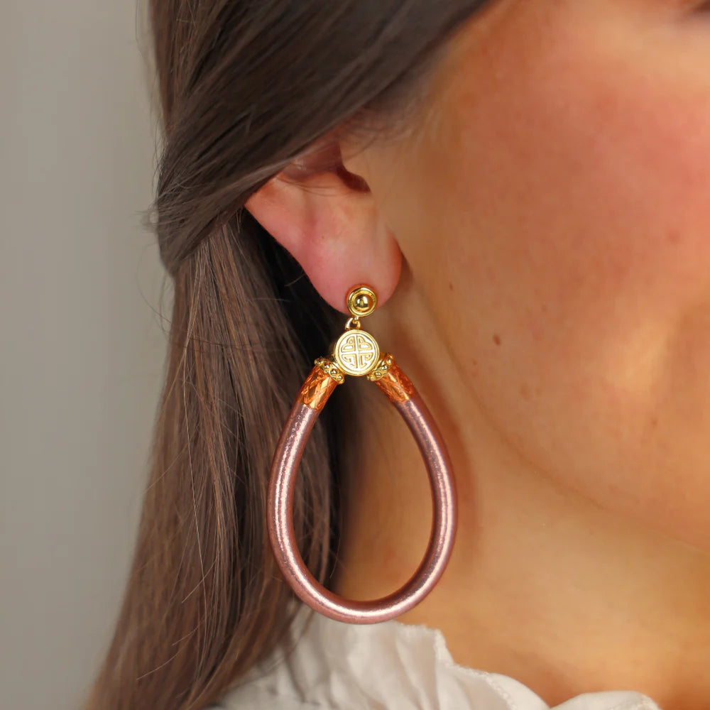 BudhaGirl Rose Gold All Weather hoop earrings