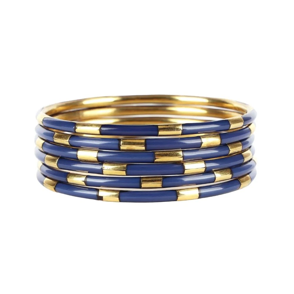 Budhagirl Navy veda bangle bracelets