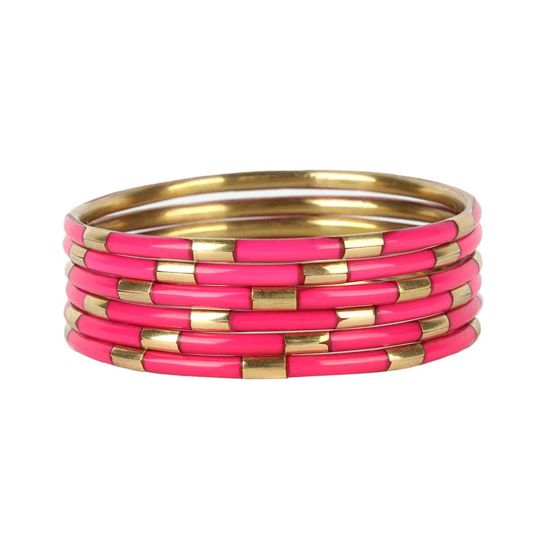 Budhagirl Pink veda bangle bracelets