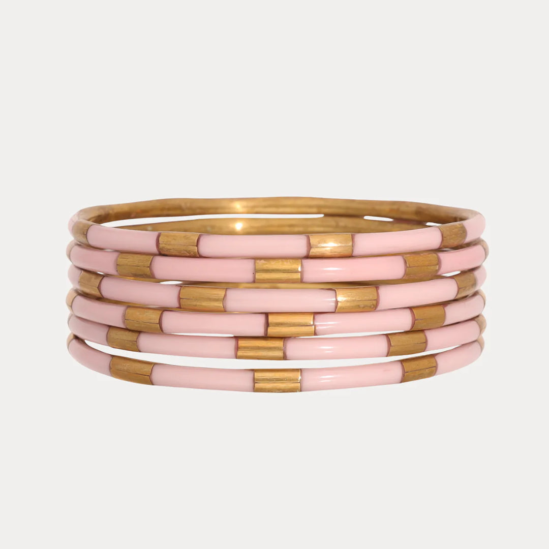 Budhagirl Ice rose veda bangle bracelet set