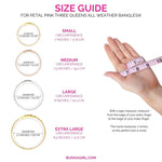 Budha girl Pink Petals three queens bangle bracelets