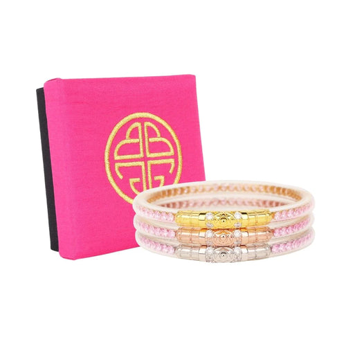 Budha Girl Three Queens Pink petal bracelets