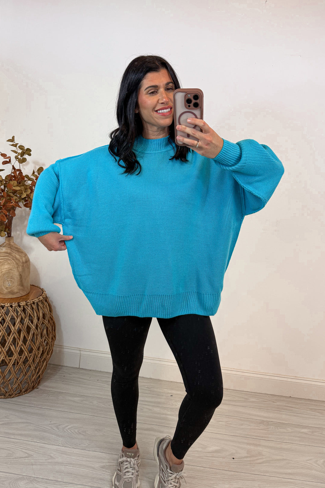 Feeling Fab Aqua Ribbed Sweater