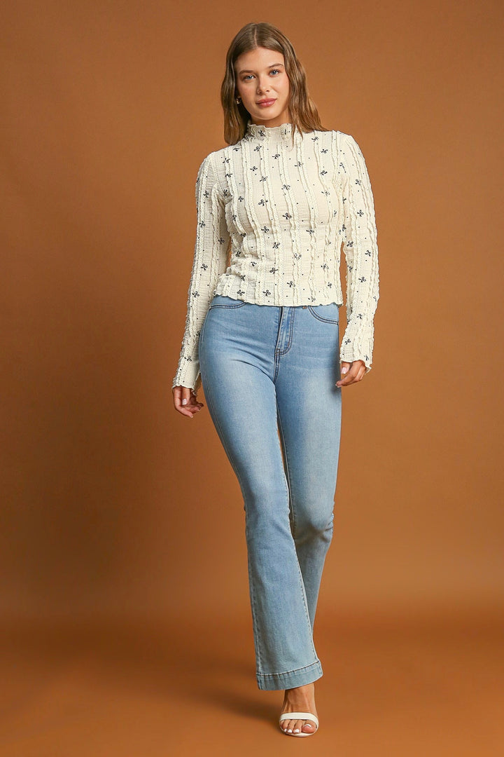 Bows And Lace Natural Top