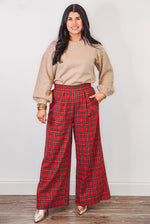 Holiday Perfection Red Plaid Pants