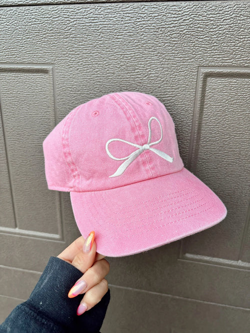 Distressed Vintage couture bow baseball cap