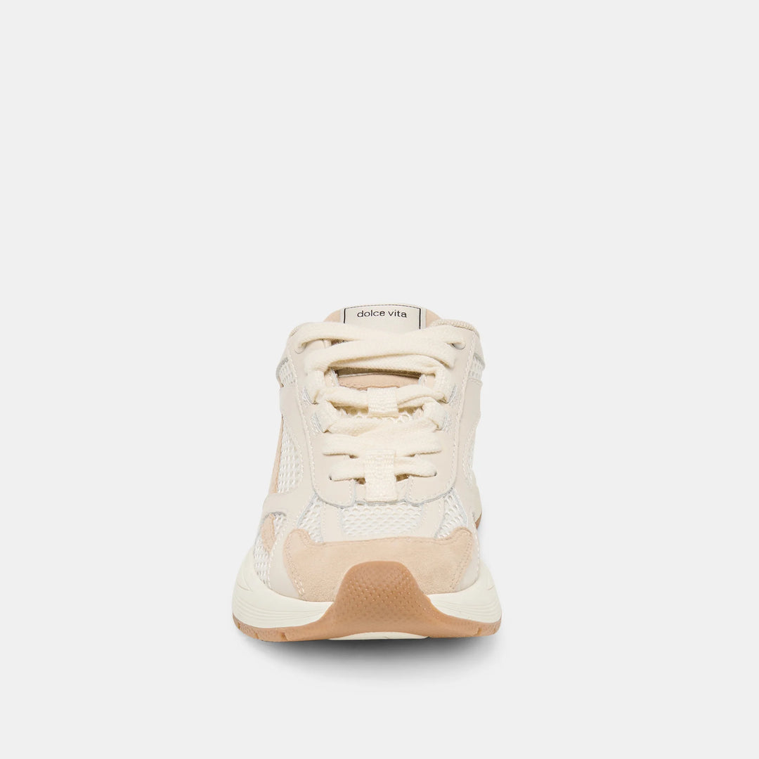 sneakers Dolce vita ivory and beige slip on, lace up sneakers
