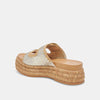 Dolce Vita Wanika Platinum crackled leather platform sandals